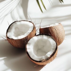 Tropical Minimalism_ Fresh Coconuts in Natural Ligh Tropical Minimalism_ Fresh Coconuts in Natural Ligh